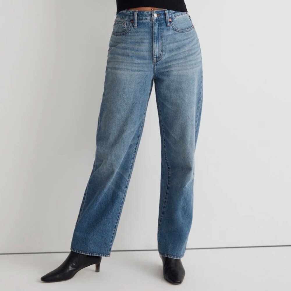NWT Madewell Curvy Baggy Straight Jeans - Letica Wash